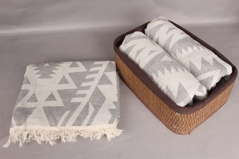 Bridal Gifts, Custom Gift, 76x40 Cotton Geometric Towel, Turkish Towel Beach, Wedding Gifts Towel, Soft organic Turkish peshtemal for luxury spa use - 6