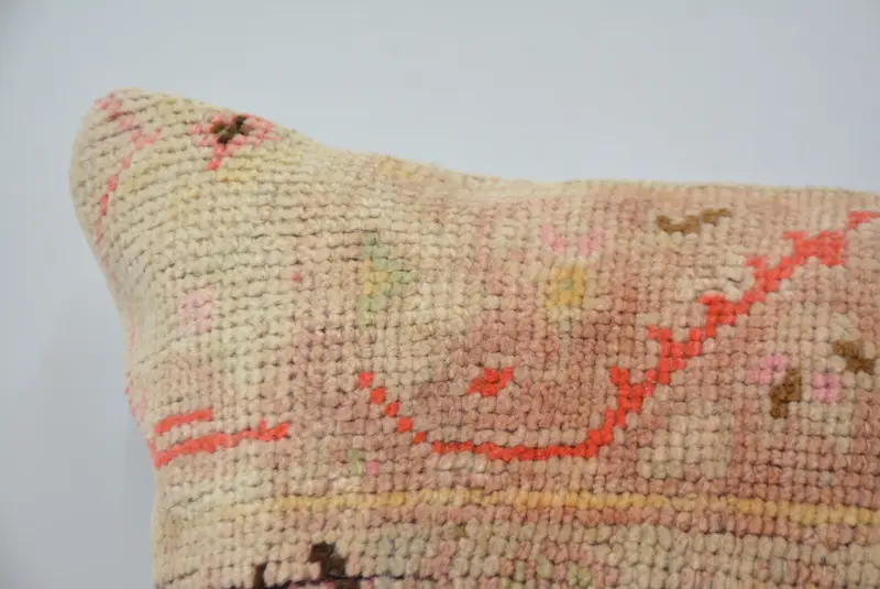 Turkish Pillow, Ethnical Kilim Rug Pillow, Cushion Cover, 20x28 Brown Cushion, Yoga Cushion Cover, Bolster Throw Cushion Case, Home Decor Pillow - 2