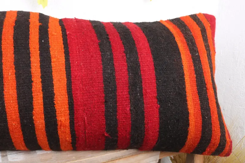 Ethnical Kilim Rug Pillow, Vintage Pillow, Indoor Cushion Cover, Interior Designer Pillow, 16x36 Red Cushion Case, Cushion Cover - 5