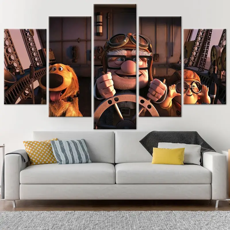 Carl Russel And Dog, Movie Up Poster, Movie Up Wall Art, Movie Up Canvas, Carl Fredricksen, Cartoon Wall Art, Cartoon Canvas, Kids Wall Art, - 5