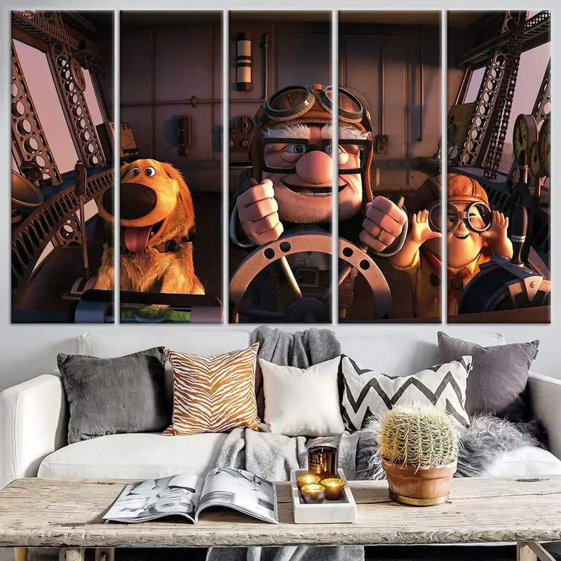Carl Russel And Dog, Movie Up Poster, Movie Up Wall Art, Movie Up Canvas, Carl Fredricksen, Cartoon Wall Art, Cartoon Canvas, Kids Wall Art, - 4