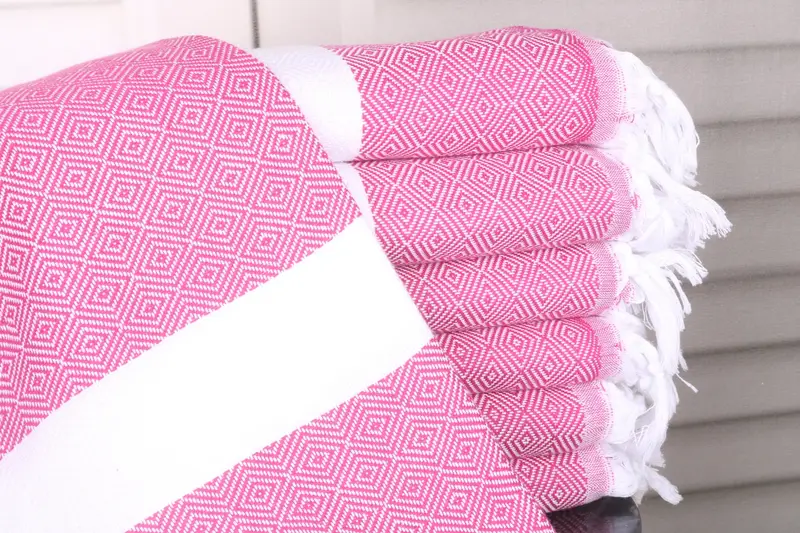 Fuchsia Cotton Towel Personalized 40x71 Inches for Home, Boyfriend Gift