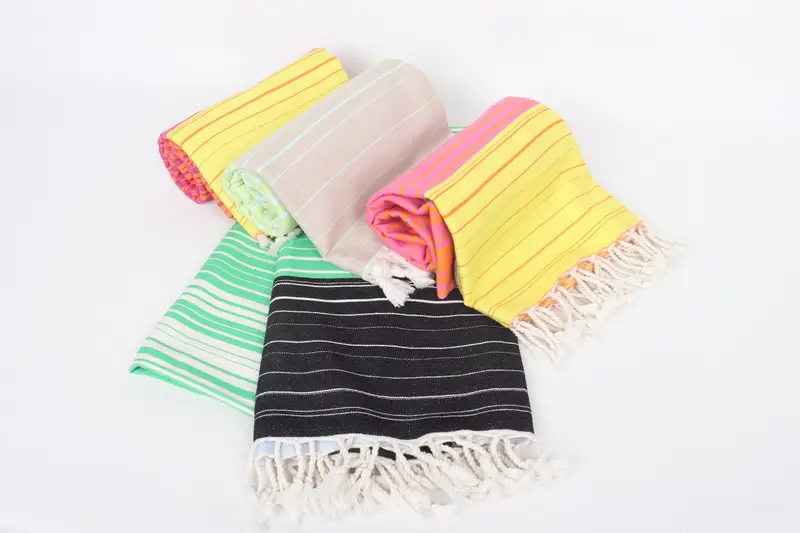 Wedding Gift, Pool Towels, Organic towel, Bachelor Bachelorette Party Favors, Christmas Favors, 70x40 Cotton Striped Towel, Custom Name Towel - 5