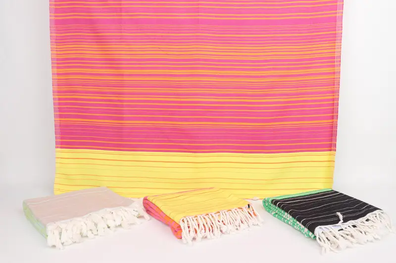 Wedding Gift, Pool Towels, Organic towel, Bachelor Bachelorette Party Favors, Christmas Favors, 70x40 Cotton Striped Towel, Custom Name Towel - 8