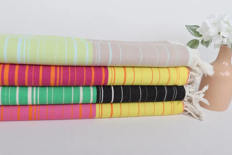 Wedding Gift, Pool Towels, Organic towel, Bachelor Bachelorette Party Favors, Christmas Favors, 70x40 Cotton Striped Towel, Custom Name Towel - 2