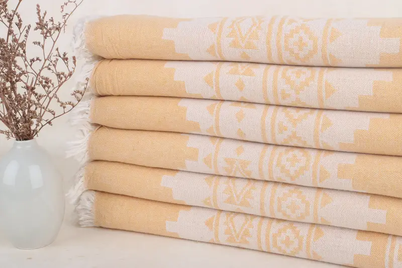 Soft towel, 70x36 Linen Aztec Towel, Absorbent Turkish peshtemal towel for beach use, Spa Towel, Christmas Gift, Thin towel, Custom Wedding Gift - 2