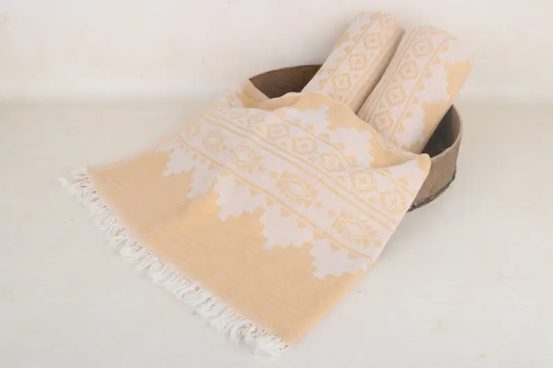 Soft towel, 70x36 Linen Aztec Towel, Absorbent Turkish peshtemal towel for beach use, Spa Towel, Christmas Gift, Thin towel, Custom Wedding Gift - 7