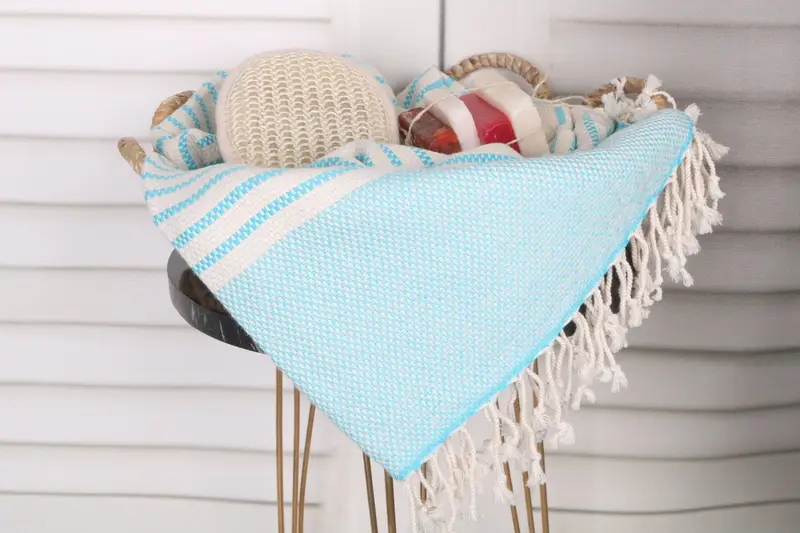 Bridesmaid Gift, Absorbent Turkish towel, Pool Towels, 76x40 Cotton Striped Towel, Personalized Wedding Gift For Couple, Personalized Beach Towel - 2
