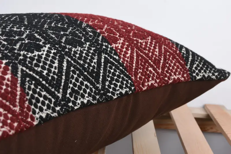 Cushion, Boho Pillow Sham Cover, Interior Designer Pillow, Ethnical Kilim Rug Pillow, 16x24 Blue Pillow Cover, Pattern Throw Cushion - 7