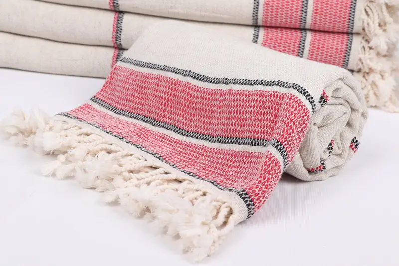 70x36 Linen Striped Towel, Gift Towel, Lightweight quick-dry peshtemal towel for travel, Custom Gift, Turkish towel, Holiday Towel, Home Decor Gifts - 4