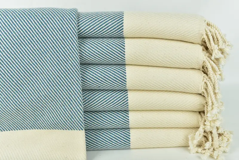 Personalised Gift, 70x40 Cotton Striped Towel, Sand-resistant Turkish towel for the beach, Turkish towel, Housewarming Gift, Wedding Favors - 1