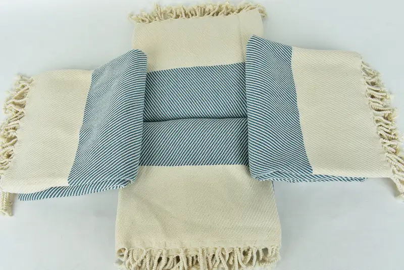 Personalised Gift, 70x40 Cotton Striped Towel, Sand-resistant Turkish towel for the beach, Turkish towel, Housewarming Gift, Wedding Favors - 6