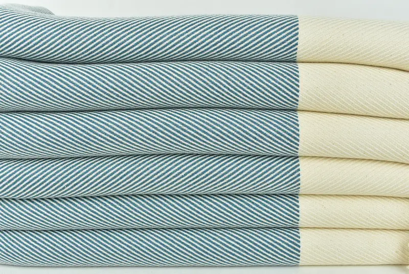 Personalised Gift, 70x40 Cotton Striped Towel, Sand-resistant Turkish towel for the beach, Turkish towel, Housewarming Gift, Wedding Favors - 2