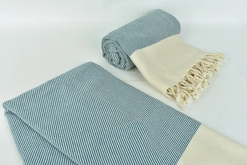 Personalised Gift, 70x40 Cotton Striped Towel, Sand-resistant Turkish towel for the beach, Turkish towel, Housewarming Gift, Wedding Favors - 7