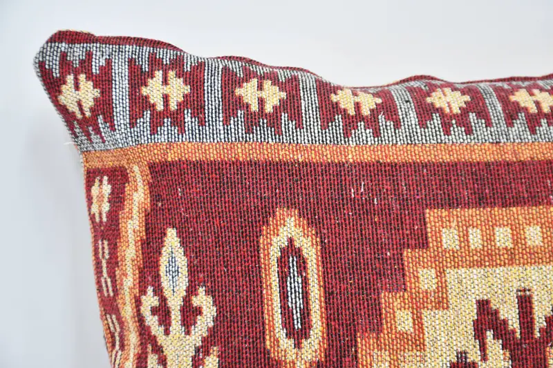 Yastık sahte, atma Kilim yastığı, Türk Kilim yastığı, sandalye yastık kasası, pastel yastık, çiftlik evi yastığı, Kilim yastık sham, 32x32 kırmızı yastık - 2
