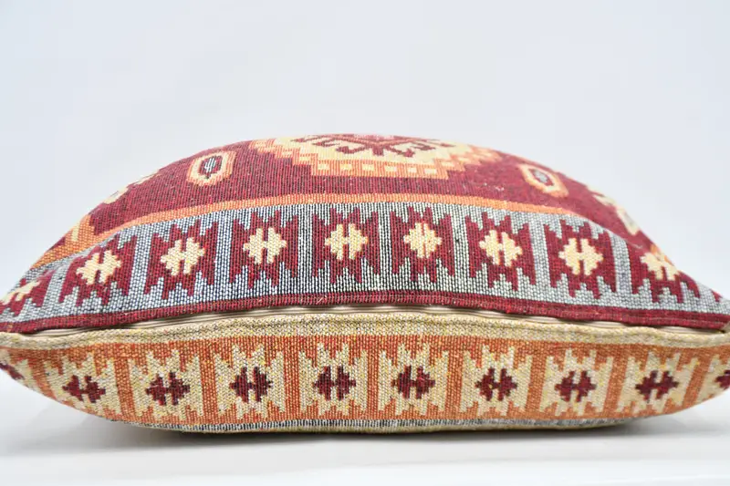Yastık sahte, atma Kilim yastığı, Türk Kilim yastığı, sandalye yastık kasası, pastel yastık, çiftlik evi yastığı, Kilim yastık sham, 32x32 kırmızı yastık - 6