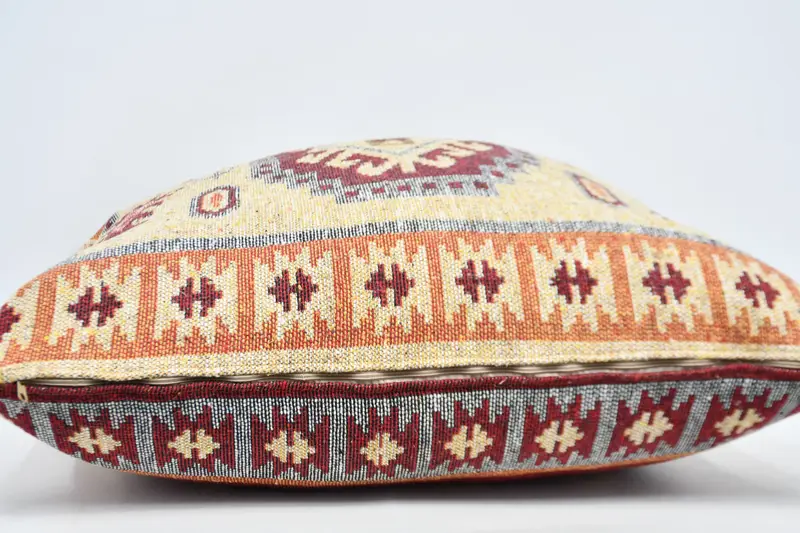Yastık sahte, atma Kilim yastığı, Türk Kilim yastığı, sandalye yastık kasası, pastel yastık, çiftlik evi yastığı, Kilim yastık sham, 32x32 kırmızı yastık - 5