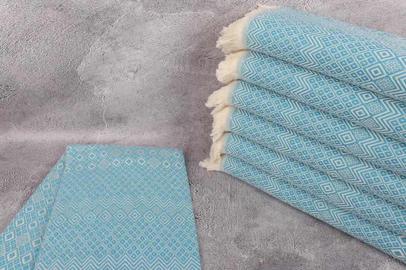 Turkish bath towel, Sand-free towel, Personalized Wedding Gift For Couple, Personalized Wedding Gift, 70x40 Cotton Diamond Towel, Summer Towel - 2