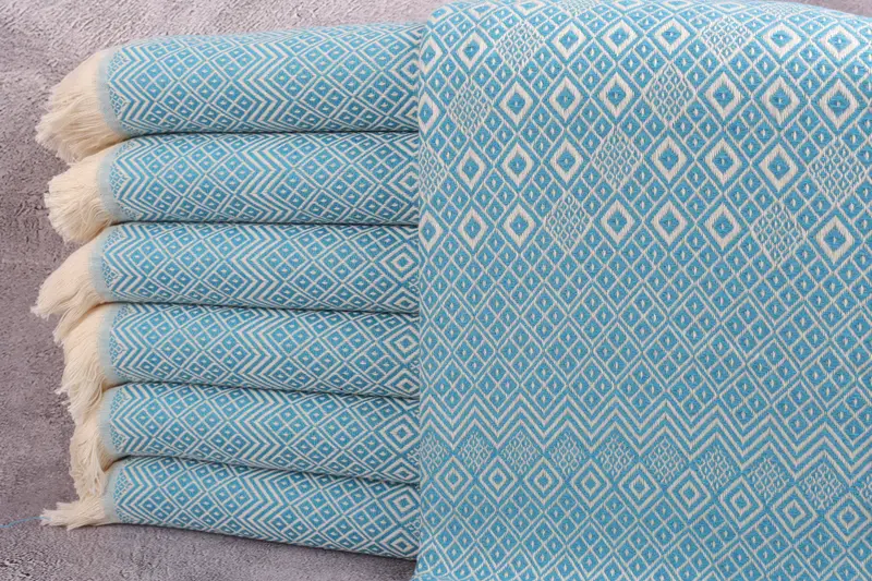 Turkish bath towel, Sand-free towel, Personalized Wedding Gift For Couple, Personalized Wedding Gift, 70x40 Cotton Diamond Towel, Summer Towel - 1