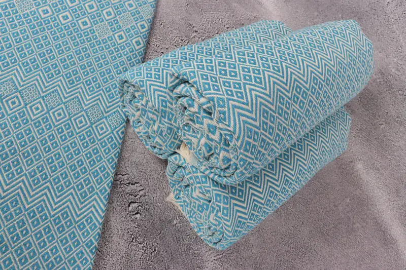 Turkish bath towel, Sand-free towel, Personalized Wedding Gift For Couple, Personalized Wedding Gift, 70x40 Cotton Diamond Towel, Summer Towel - 8