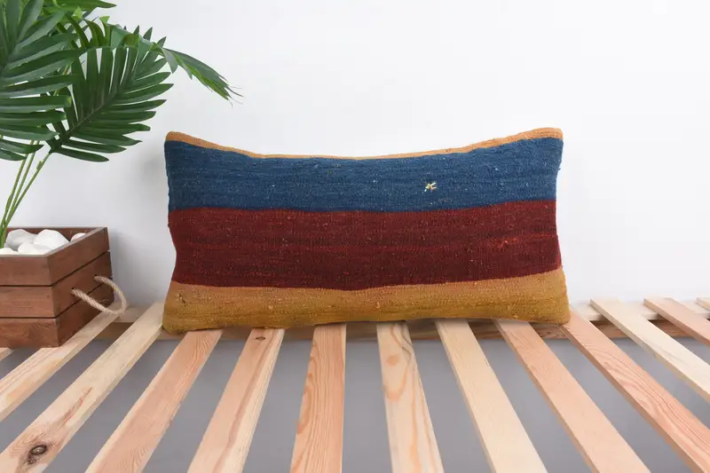 Gift Pillow, Vintage Pillow, 12x24 Red Pillow Cover, Boho Pillow, Colorful Pillow Case, Oriental Pillow Case, Pillow Case - 1