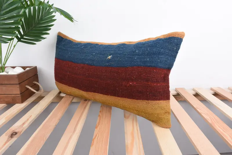 Gift Pillow, Vintage Pillow, 12x24 Red Pillow Cover, Boho Pillow, Colorful Pillow Case, Oriental Pillow Case, Pillow Case - 5