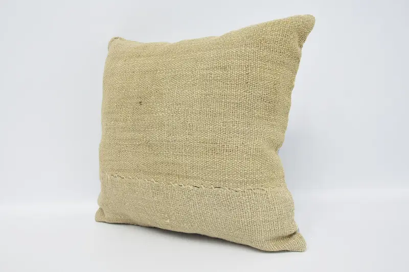 Vintage Pillow, 16x16 Beige Pillow Case, Bolster Throw Pillow, Gift Pillow, Boho Pillow Sham Cover, Outdoor Pillow Case, Cushion - 4