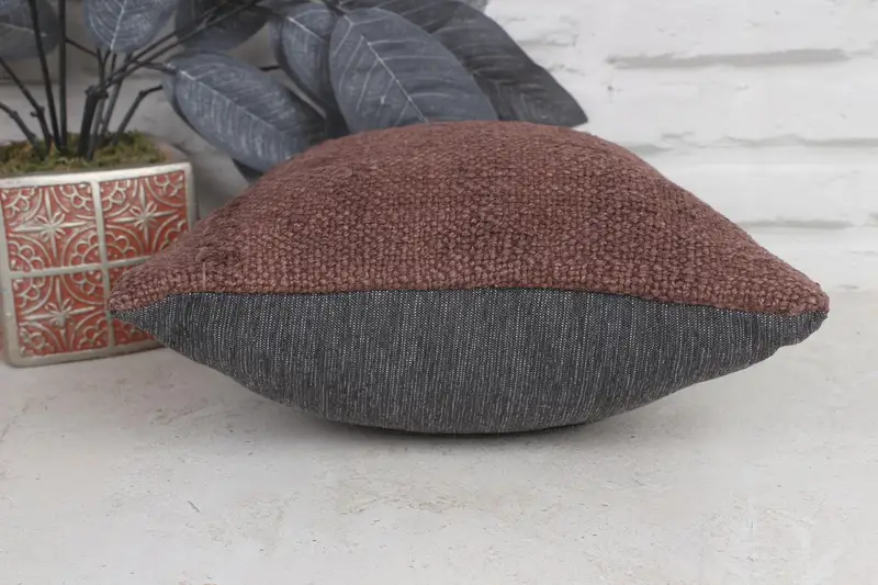 Gift Pillow, Outdoor Bolster Pillow Case, Boho Pillow Sham Cover, Pillow Case, 12x12 Brown Pillow Case, Antique Pillows, Ethnic Pillow Cover Cushion - 5