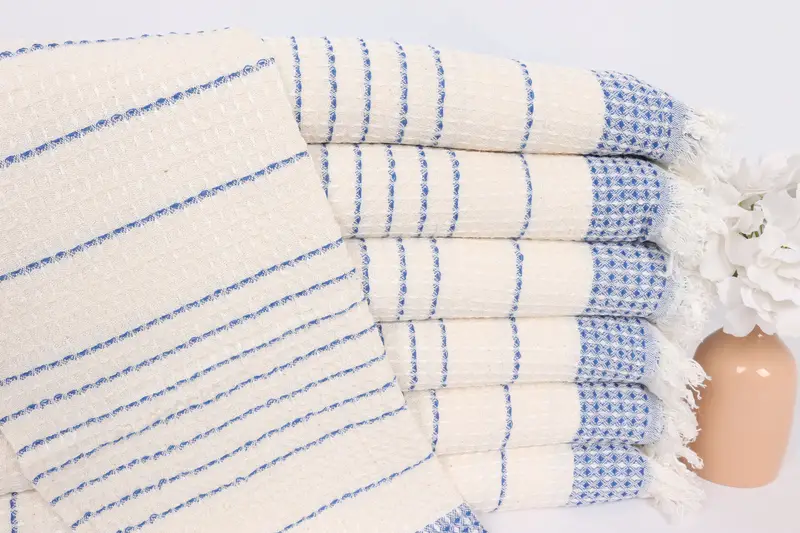 Kitchen Towel, Small Bath Towels, First Wedding Anniversary Gift, Bridesmaid Gifts Personalized, 40x20 Cotton Waffle Towel, Personalized Gifts - 1