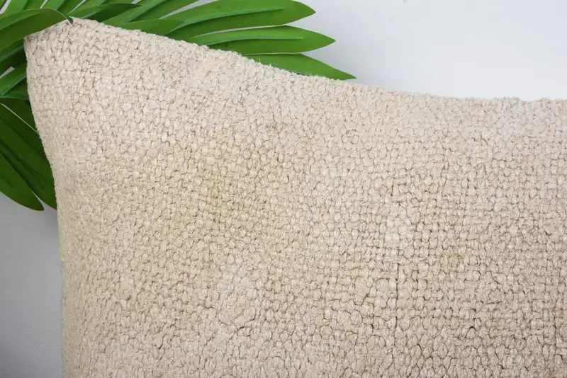 12x20 Beige Pillow Sham, Pillow for Sofa, Luxury Cushion Case, Vintage Kilim Pillow, Interior Designer Pillow, Decorative Cushion, Cushion Cover - 3