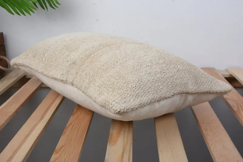 12x20 Beige Pillow Sham, Pillow for Sofa, Luxury Cushion Case, Vintage Kilim Pillow, Interior Designer Pillow, Decorative Cushion, Cushion Cover - 6