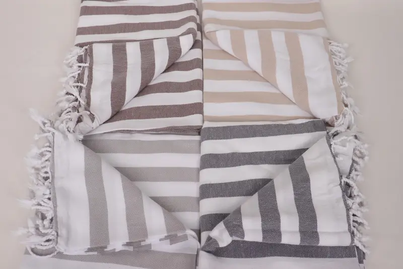 Monogram Turkish Bath Towel, Custom Gift, 68x36 Cotton Striped Towel, Gift For Bride, Absorbent Turkish towel, Organic Beach Towel, Thin towel - 5
