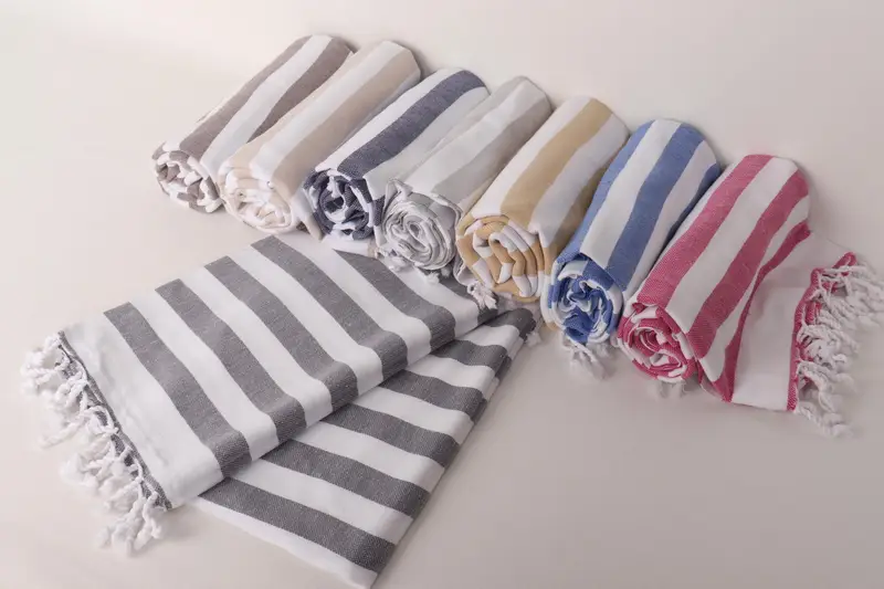 Monogram Turkish Bath Towel, Custom Gift, 68x36 Cotton Striped Towel, Gift For Bride, Absorbent Turkish towel, Organic Beach Towel, Thin towel - 3