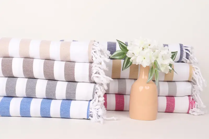 Monogram Turkish Bath Towel, Custom Gift, 68x36 Cotton Striped Towel, Gift For Bride, Absorbent Turkish towel, Organic Beach Towel, Thin towel - 4