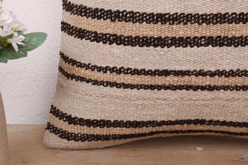 One Of A Kind Pillow Sham, Meditation Pillow, 16x16 White Pillow Case, Handmade Kilim Cushion, Cushion, Home Decor Pillow, Antique Pillows - 3