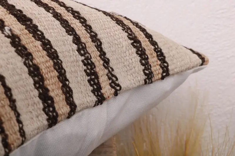 One Of A Kind Pillow Sham, Meditation Pillow, 16x16 White Pillow Case, Handmade Kilim Cushion, Cushion, Home Decor Pillow, Antique Pillows - 6