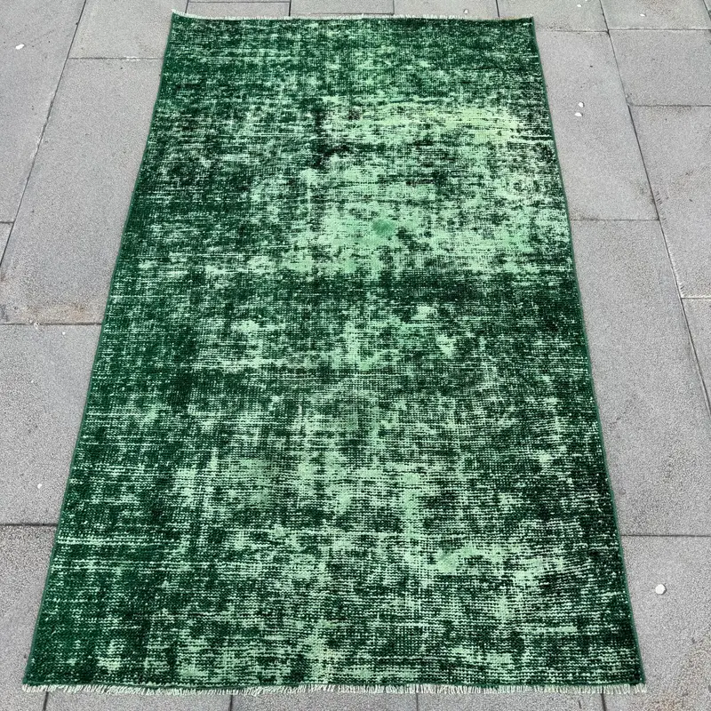 Elegante Alfombra Oriental Verde 10x15m Chic Decor