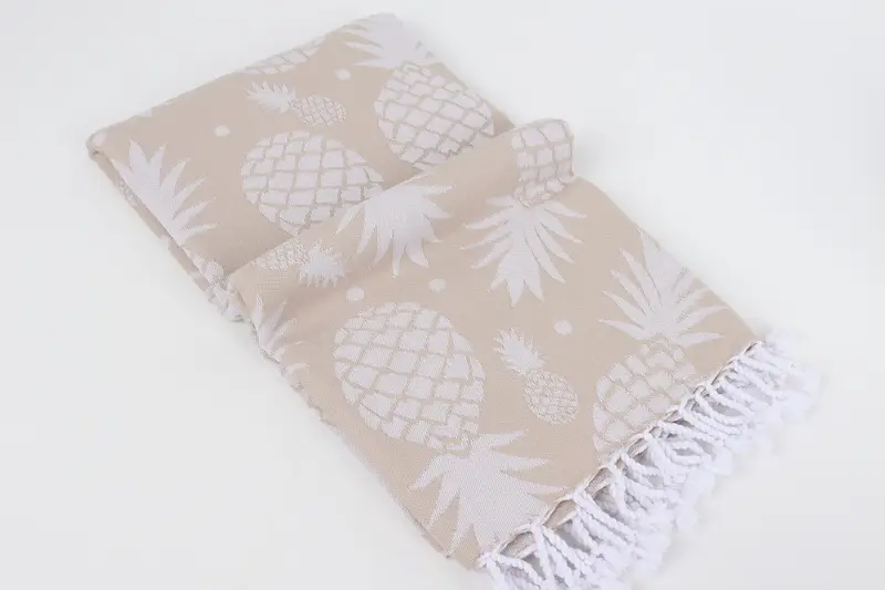 Welcome Wedding Gift, Personalized Beach Towel, Turkish bath towel for spa, Custom Beach Towel, Bath towel, 70x36 Cotton Pineapple Design Towel - 7