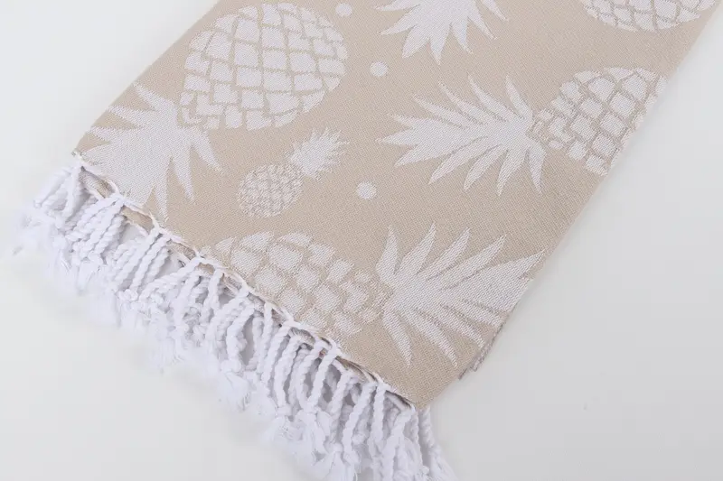 Welcome Wedding Gift, Personalized Beach Towel, Turkish bath towel for spa, Custom Beach Towel, Bath towel, 70x36 Cotton Pineapple Design Towel - 8