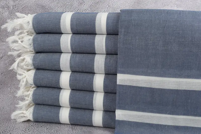 70x38 Cotton Striped Towel, Oversized Beach Towel, Merry Christmas Gifts, Bath towel, Best Wedding Gift, Monogrammed Beach Towel, Organic towel - 1