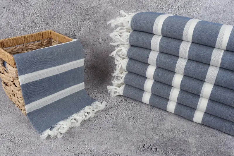 70x38 Cotton Striped Towel, Oversized Beach Towel, Merry Christmas Gifts, Bath towel, Best Wedding Gift, Monogrammed Beach Towel, Organic towel - 3