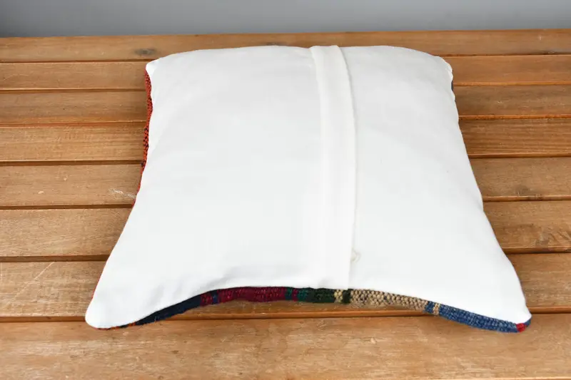 Kilim -Kissen, Boho -Kissenscheinabdeckung, Kissen für Sofa, Kissenbedeckung, Akzentwurfkissen, 12x12 Blaues Kissen, handgefertigtes Wurfkissen Gehäuse - 5