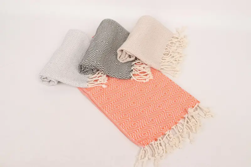 Monogram Towels, Christmas Gift, Personalized Hand Towel, Xmas Gifts, 36x18 Cotton Zigzag Diamond Towel, Monogram Kitchen Towel, Small Bath Towels - 5