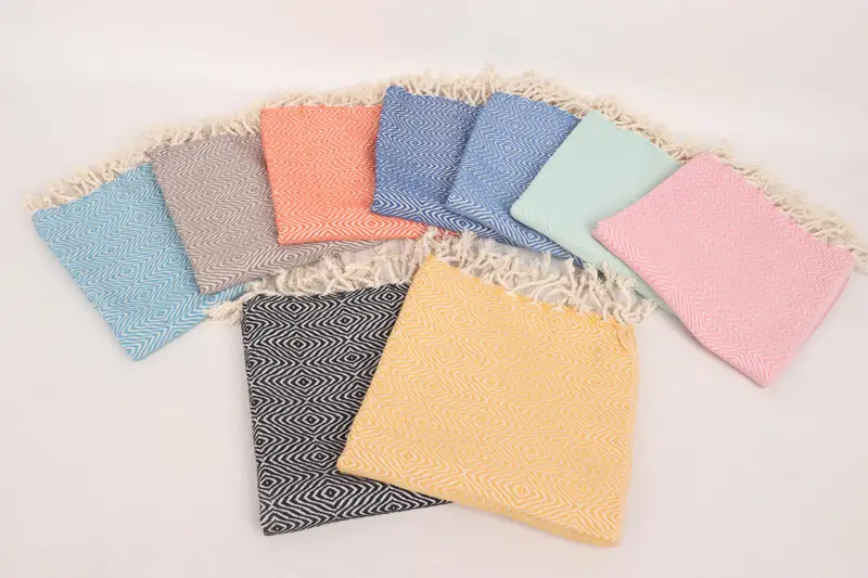 Monogram Towels, Christmas Gift, Personalized Hand Towel, Xmas Gifts, 36x18 Cotton Zigzag Diamond Towel, Monogram Kitchen Towel, Small Bath Towels - 3