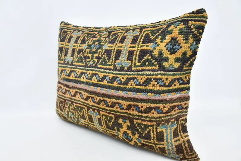 Interior Designer Pillow, 20x28 Orange Pillow Sham, Floor Cushion Case, Cushion Cover, Ethnical Kilim Rug Pillow, Turkish Kilim Pillow - 4
