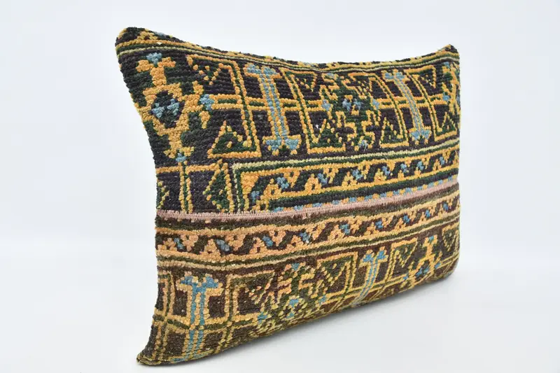 Interior Designer Pillow, 20x28 Orange Pillow Sham, Floor Cushion Case, Cushion Cover, Ethnical Kilim Rug Pillow, Turkish Kilim Pillow - 3