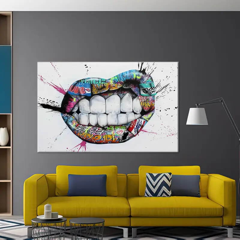 Moderne Zahnkunst: Bedruckte Leinwand für elegante Inneneinrichtung