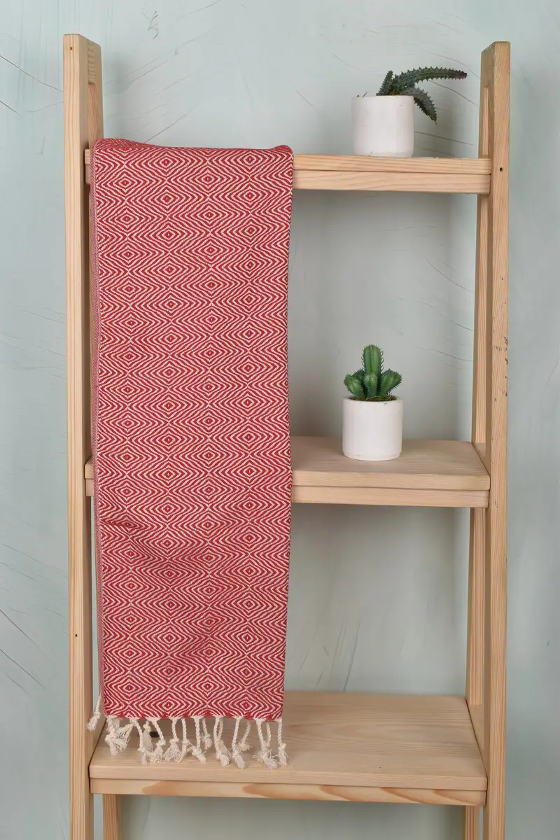Turkish Tea Towel, 36x18 Cotton Zigzag Diamond Towel, Travel Towel, Personalized Kitchen Towel, Bridesmaid Gifts, Bridesmaid Gift, Gift Towel - 8