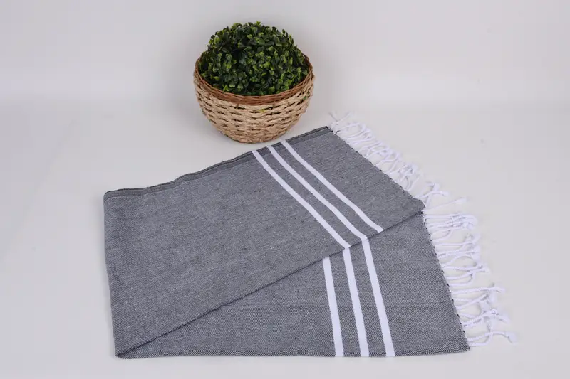 Personalize Gift, Monogram Kitchen Towel, Monogrammed Hand Towel, Wedding Gift Kitchen Towel, 40x18 Cotton Striped Towel, Turkish Towel Hand Towel - 4