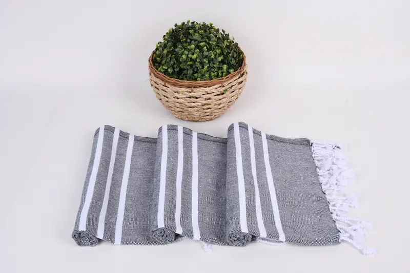 Personalize Gift, Monogram Kitchen Towel, Monogrammed Hand Towel, Wedding Gift Kitchen Towel, 40x18 Cotton Striped Towel, Turkish Towel Hand Towel - 8